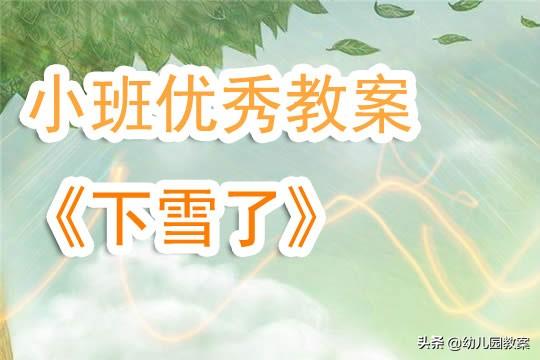 幼儿园小班优秀语言公开课教案《下雪了》 